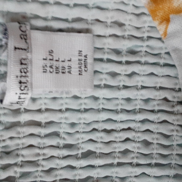 Christian Lacroix sz large floral multi tiered maxi dress linen and rayon blend - Picture 7 of 8